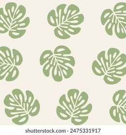 Tropical leaves pattern, jungle leaves seamless vector floral pattern. For textile. Summer background