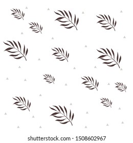 tropical leaves pattern modern colors design for fabric, textile, wallpaper, cover, wrapping paper, fashion. Hand drawn.Vector