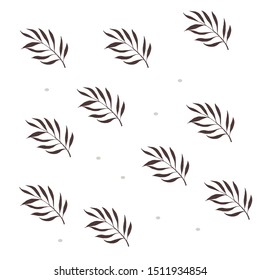 tropical leaves pattern modern colors design for fabric, textile, wallpaper, cover, wrapping paper, fashion. Hand drawn.Vector