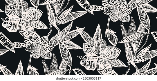 tropical leaves pattern perfect for decoration and textiles