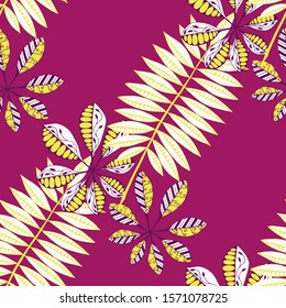 Tropical Leaves. Pattern Seamless  