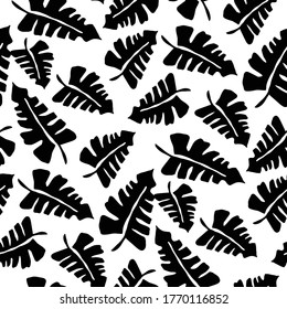 Tropical leaves pattern seamless. 
Design for fabric, wallpaper, wrapping, background.