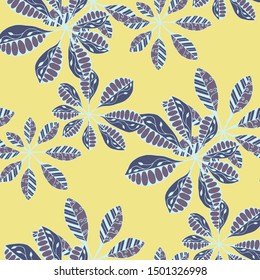 Tropical Leaves. Pattern Seamless with Indian