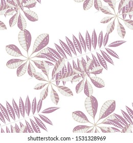 Tropical Leaves. Pattern Seamless with Orient