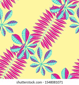 Tropical Leaves. Pattern Seamless with Orient