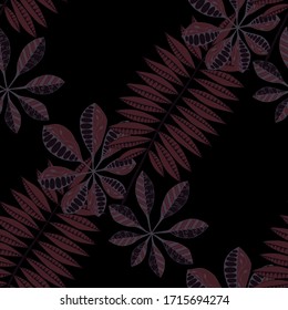 Tropical Leaves. Pattern Seamless with Orient