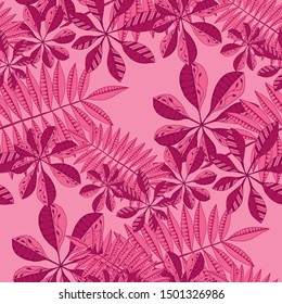 Tropical Leaves. Pattern Seamless with Philippine