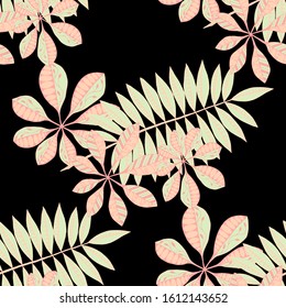Tropical Leaves. Pattern Seamless with Philippine