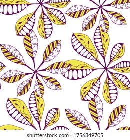 Tropical Leaves. Pattern Seamless with Philippine