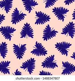 Tropical leaves pattern for textile, print, fabric, surface design