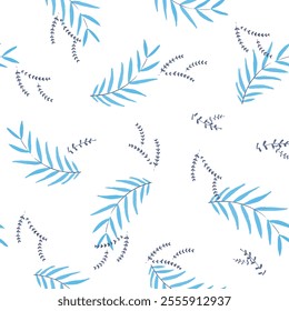 Tropical leaves repeat design vector illustration