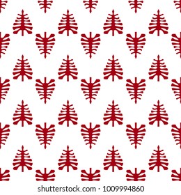 Tropical leaves seamless pattern