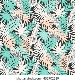 Tropical Leaves seamless pattern