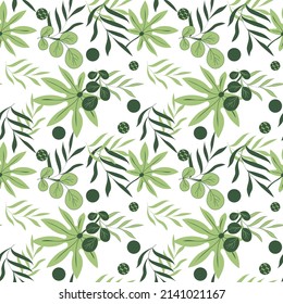 Tropical leaves seamless pattern. Tropical background great for print, for fabric, for paper, for background.