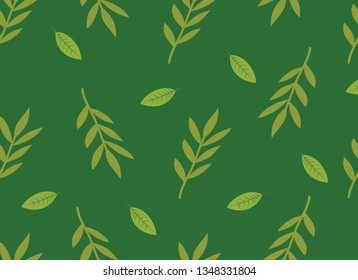Tropical Leaves Seamless Pattern. Beautiful floral Background