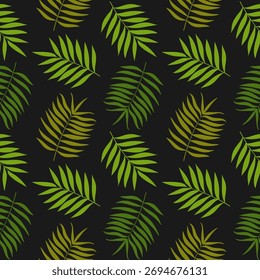Tropische Blätter nahtloses Muster. Design für Stoff, Verpackung, Textil, Tapete. Vektorgrafik