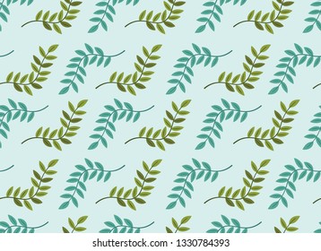 Tropical Leaves Tropical Seamless Pattern. Tropical Flora Background