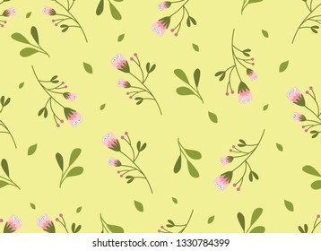 Tropical Leaves Tropical Seamless Pattern. Tropical Flora Background