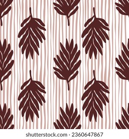 Tropical leaves seamless pattern. Floral backdrop. Matisse inspired decoration wallpaper. Simple organic shape background. Design for fabric , textile print, surface, wrapping, cover.