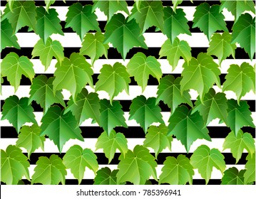 Tropical leaves seamless pattern. Floral jungle background. Vector illustration