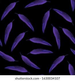 tropical leaves seamless pattern. hand drawing imitation of watercolor.For textiles, packaging, wrapper, fabric, wallpaper