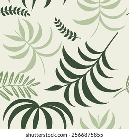 Tropical leaves seamless pattern. Tropical leaves illustration. Tropical leaves background. Perfect for fabric, textile, wallpaper, and decor. SSTKbackgrounds