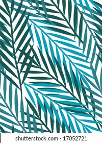 tropical leaves - seamless pattern , palm leaves