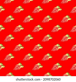 Tropical leaves seamless pattern. Rainforest leaf endless wallpaper. Exotic hawaiian plants backdrop. Nature background. Design for fabric , textile, surface, wrapping, cover. Vector illustration