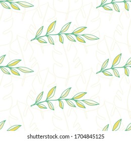 Hojas tropicales sin fisuras, fondo botánico de verano. Impresión de follaje moderno para textil, ropa, papel pintado, papel envuelto. Diseño de superficie moderno.