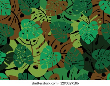 Tropical Leaves seamless pattern for textiles