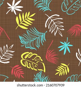 Tropical leaves seamless pattern for wallpaper,wrapping paper,surface and fabric print