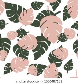 Tropical leaves seamless pattern for your design