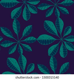 Tropical Leaves. Seamless Texture with Indonesian