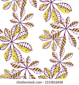 Tropical Leaves. Seamless Texture with Orient