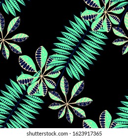 Tropical Leaves. Seamless Texture with Philippine