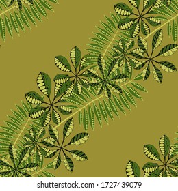 Tropical Leaves. Seamless Texture with Philippine
