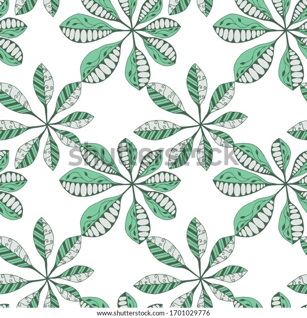 Tropical Leaves Seamless Texture Philippine Stock Vector (Royalty Free
