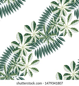Tropical Leaves. Seamless Texture with Turkish