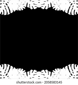 Tropical Leaves Silhouette Illustration. Vector Illustration