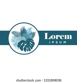 tropical leaves, vector