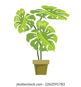 Tropical Leaves Vector Art Drawing