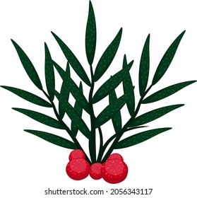 Tropical Leaves Vector Digital Art