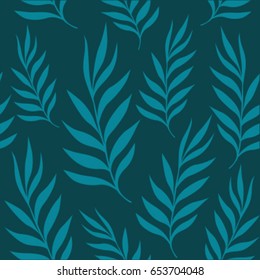 Tropical leaves. Vector pattern.