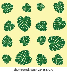 Tropical leaves Vector Pattern Background Design