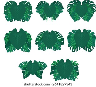 Tropical Leaves Vector is a vibrant design featuring lush, green foliage with bold, natural shapes, perfect for summer, nature, or exotic-themed visuals.
