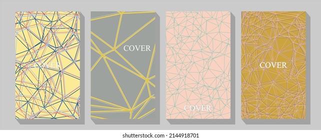 Tropical leaves warm color of the earth tone. Vector trend shape for brochure cover template design
