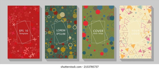 Tropical leaves warm color of the earth tone. Modern trendy cartoon pattern for funny brochure cover template, vector creative design