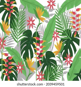 tropical leaves zoom wallpaper concept