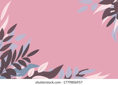 Tropical leavse, violet tropical wallpaper