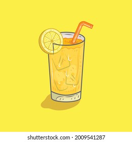 Tropical lemonade ice. Ready to use in vector format and suitable for EPS 10.

